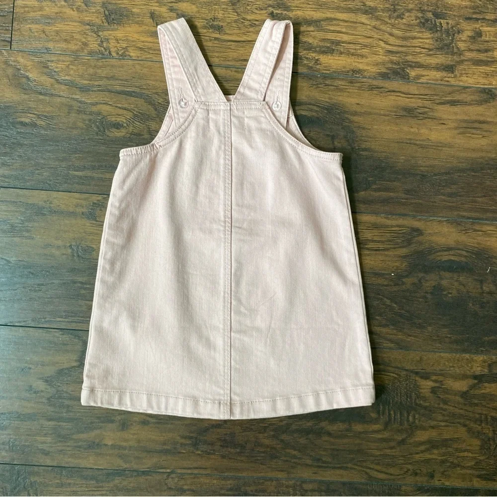 Old Navy Pink Denim Overall Dress, Size 4T